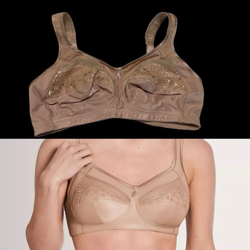 NWT Amoena Post Surgery Mastectomy Bra Isadora Non-wired Soft Bra - Nude 40C